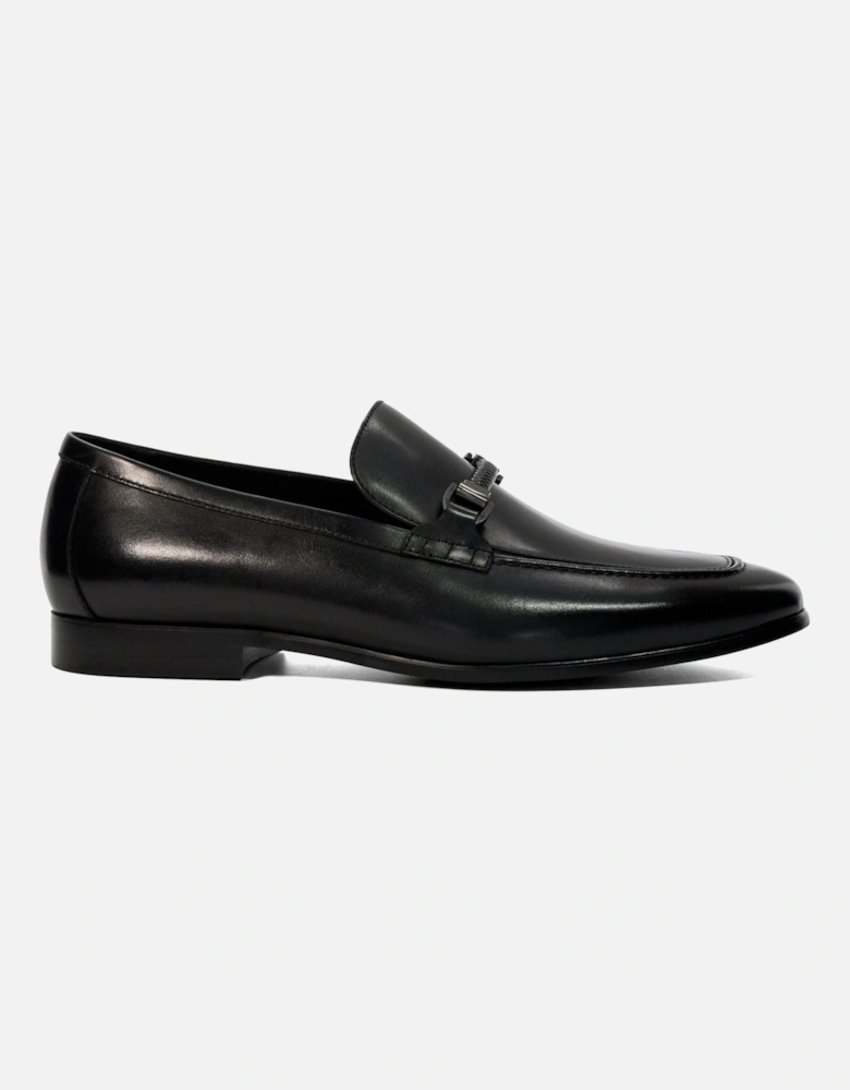 Dune Scilly Leather Men's Black Loafers