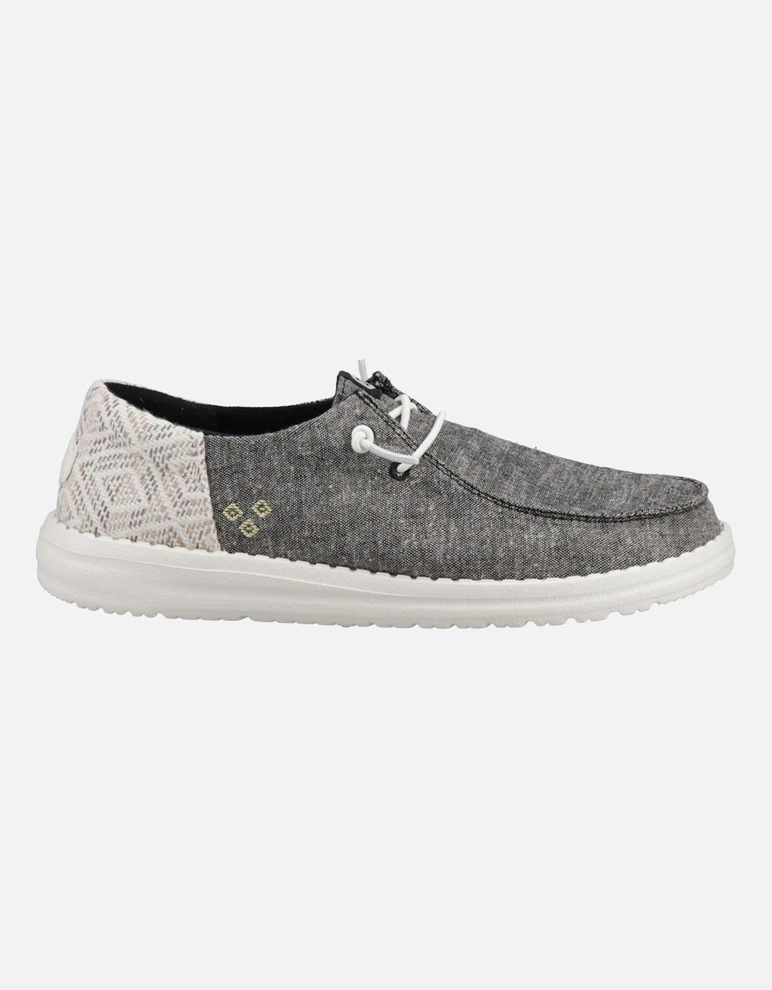 HEYDUDE Wendy Funk Surf Baja Cotton Blend Women's Black/Multi Moccasins Shoes