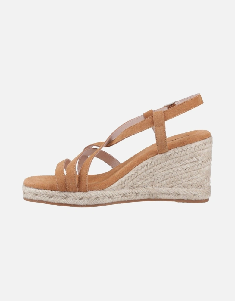 Jenny Espadrille Wedge Suede Women's Tan Wedges