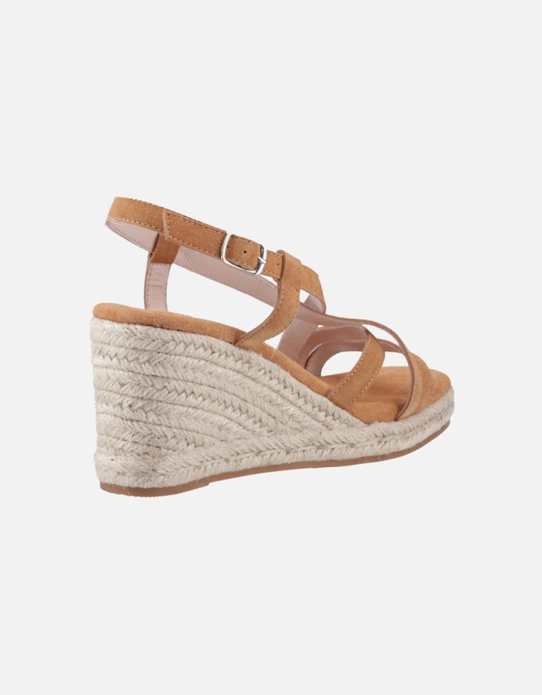 Jenny Espadrille Wedge Suede Women's Tan Wedges