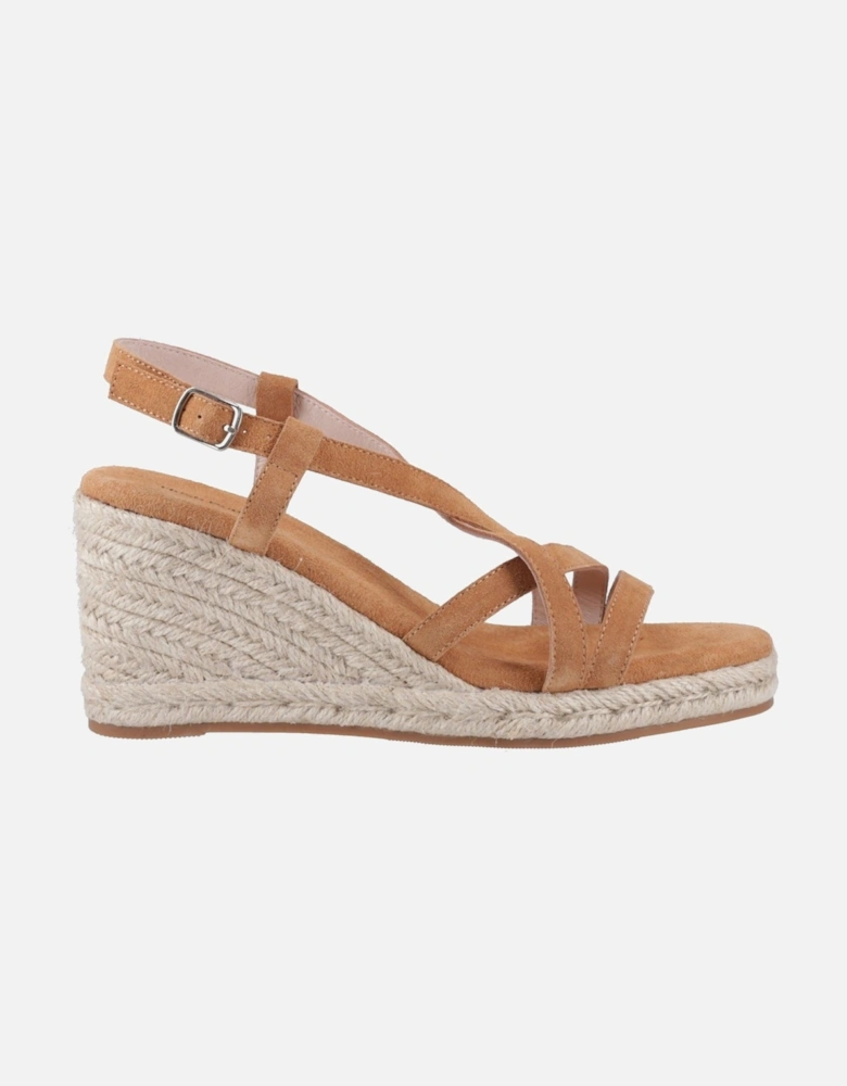 Jenny Espadrille Wedge Suede Women's Tan Wedges