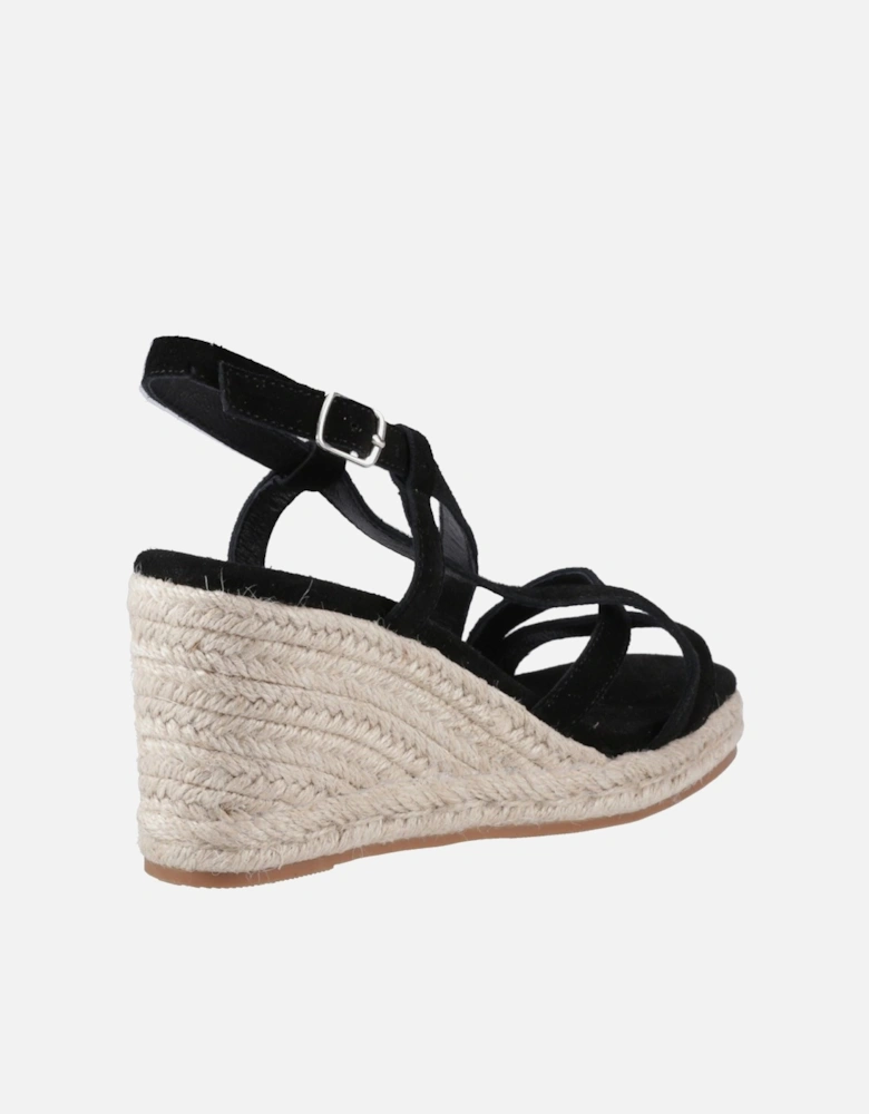 Jenny Espadrille Wedge Suede Women's Black Wedges