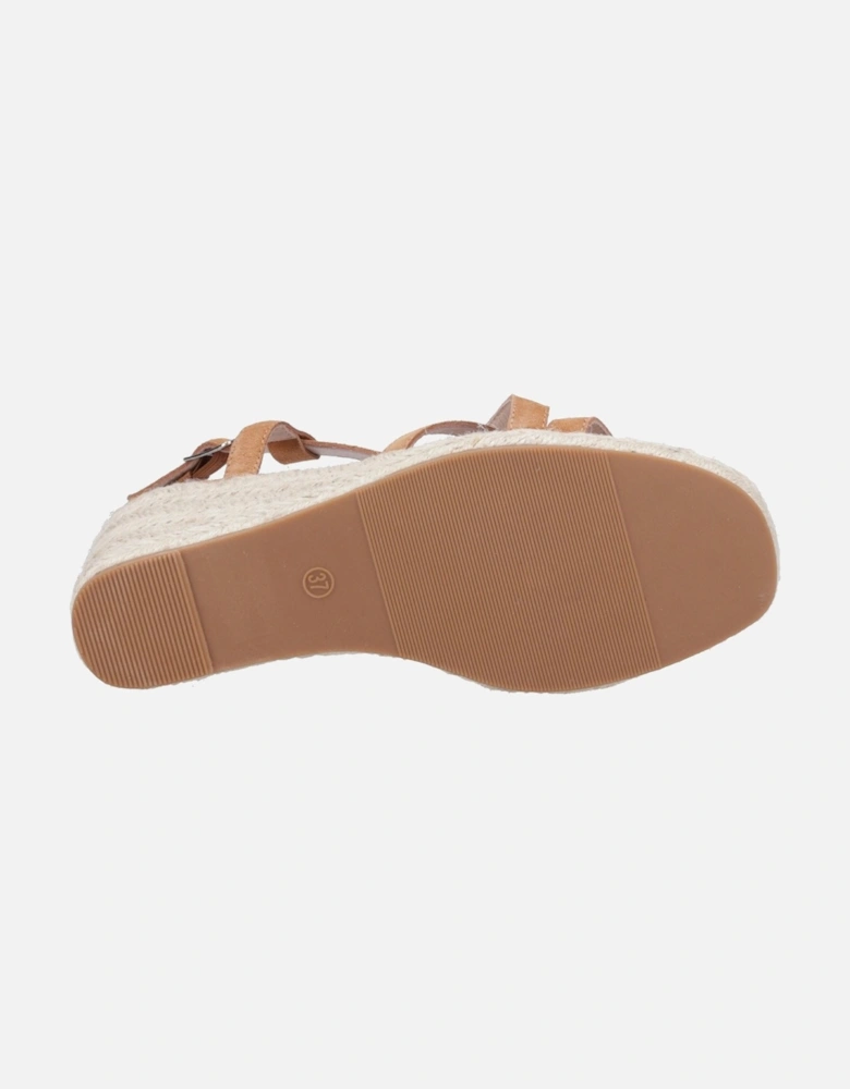 Jenny Espadrille Wedge Suede Women's Tan Wedges