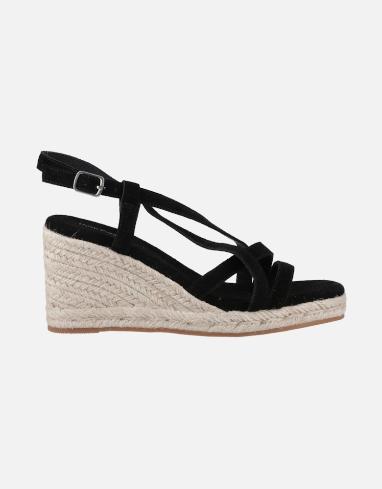 Jenny Espadrille Wedge Suede Women's Black Wedges