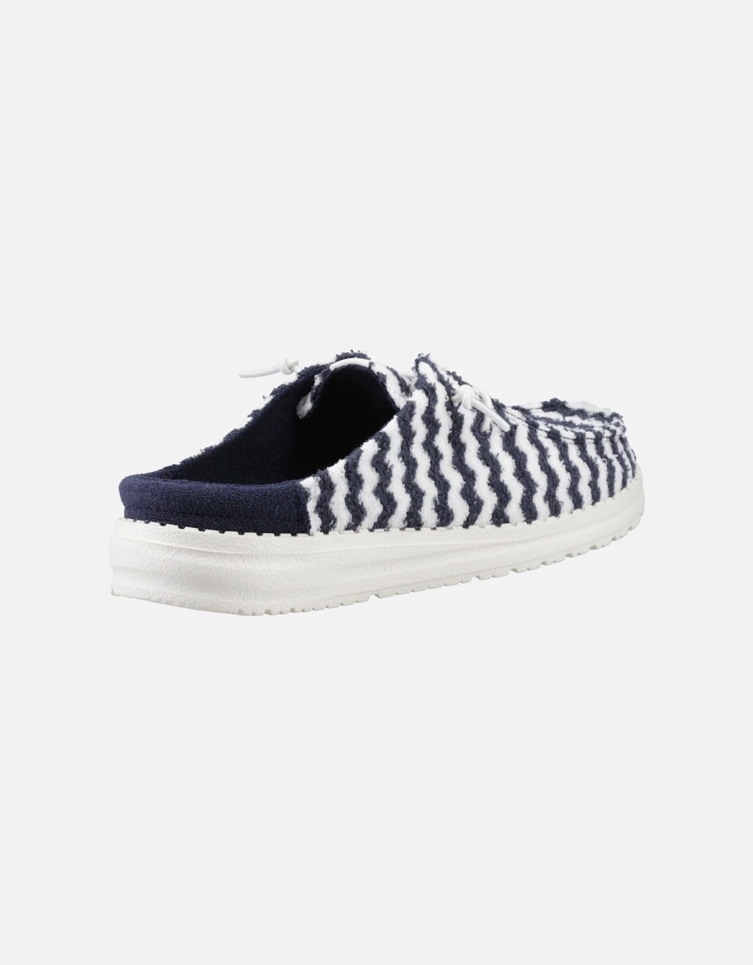HEYDUDE Wendy Slip Terry Stripe Polyester Women's Navy Blazer/Egret Mules