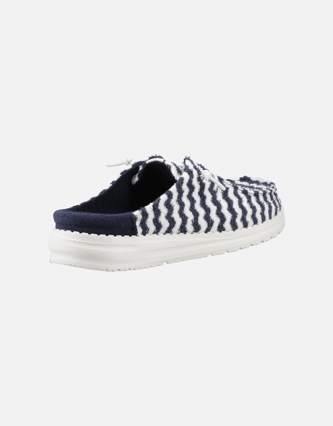HEYDUDE Wendy Slip Terry Stripe Polyester Women's Navy Blazer/Egret Mules