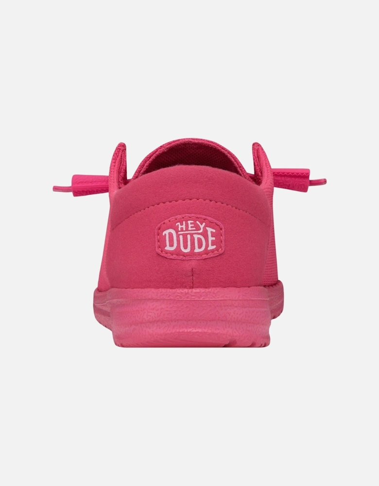 HEYDUDE Wendy Funk Mono Polyester Women's Electric Pink Moccasins Shoes