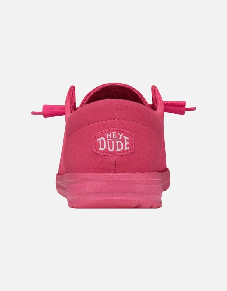 HEYDUDE Wendy Funk Mono Polyester Women's Electric Pink Moccasins Shoes
