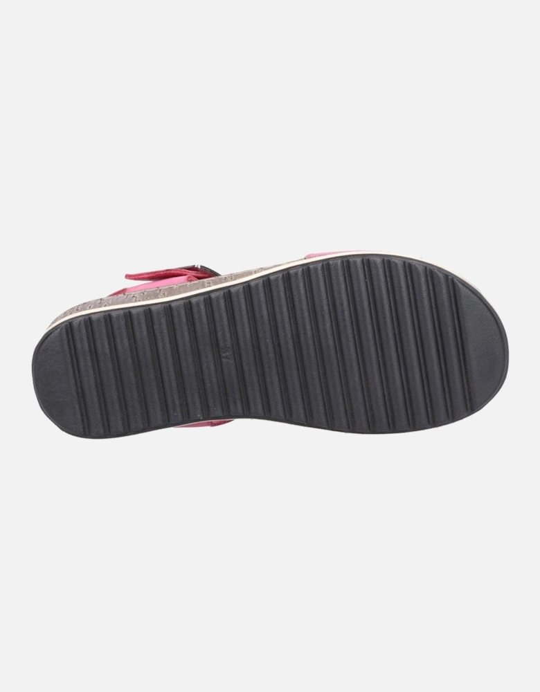 Ellie Leather Women's Fuchsia Sandals
