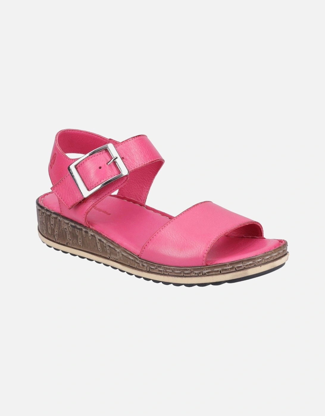 Hush Puppies Women's Hush Puppies Ellie Leather Women's Fuchsia Sandals - Pink
