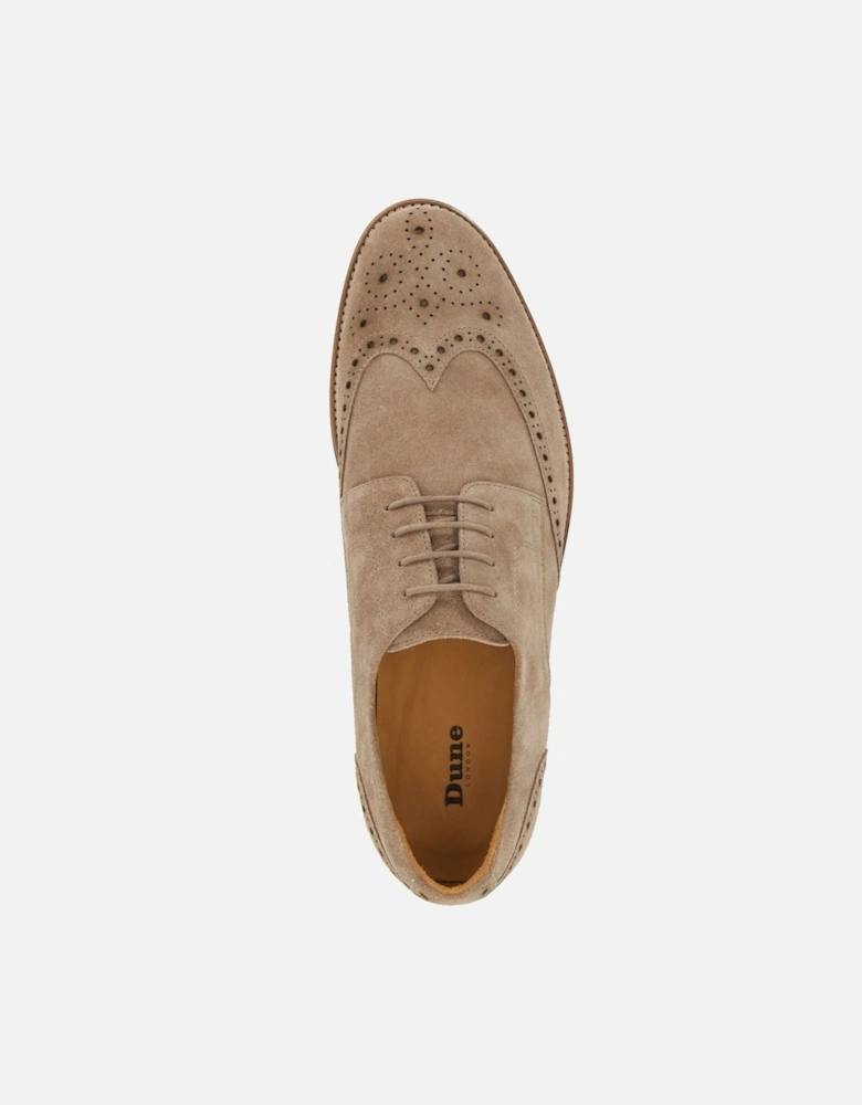Dune Stanford Suede Men's Beige Brogues Shoes