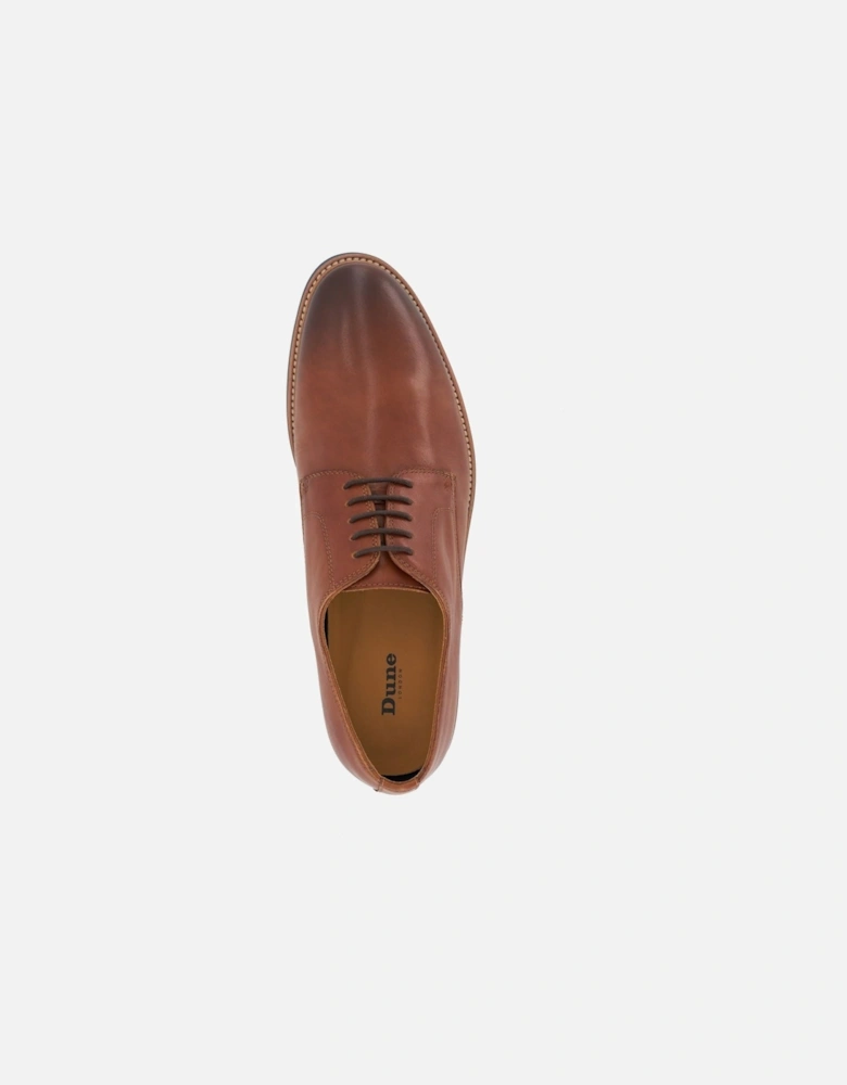 Dune Stanley Leather Men's Tan Lace-Up Shoes