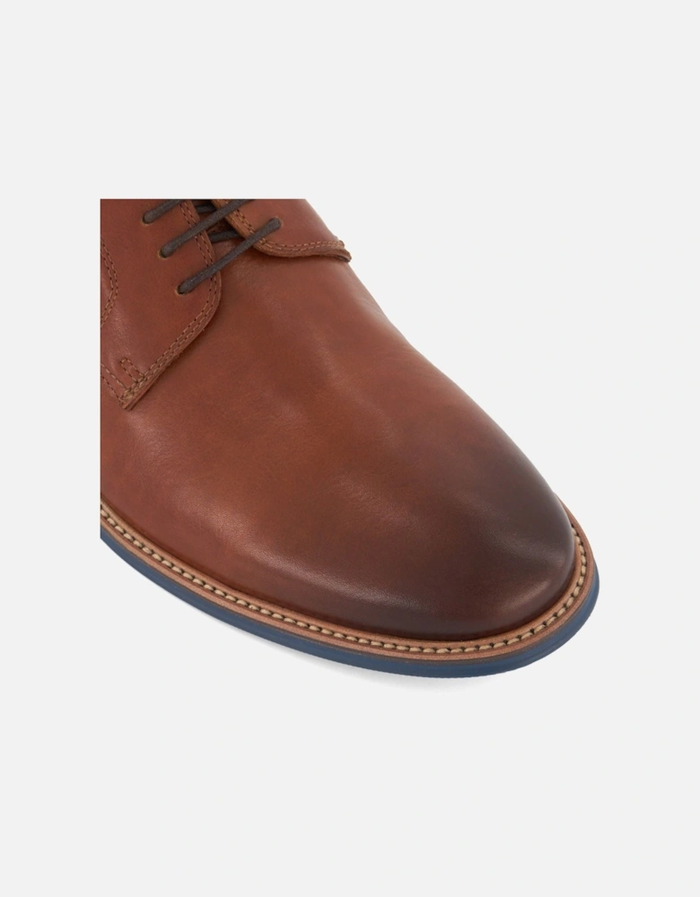 Dune Stanley Leather Men's Tan Lace-Up Shoes