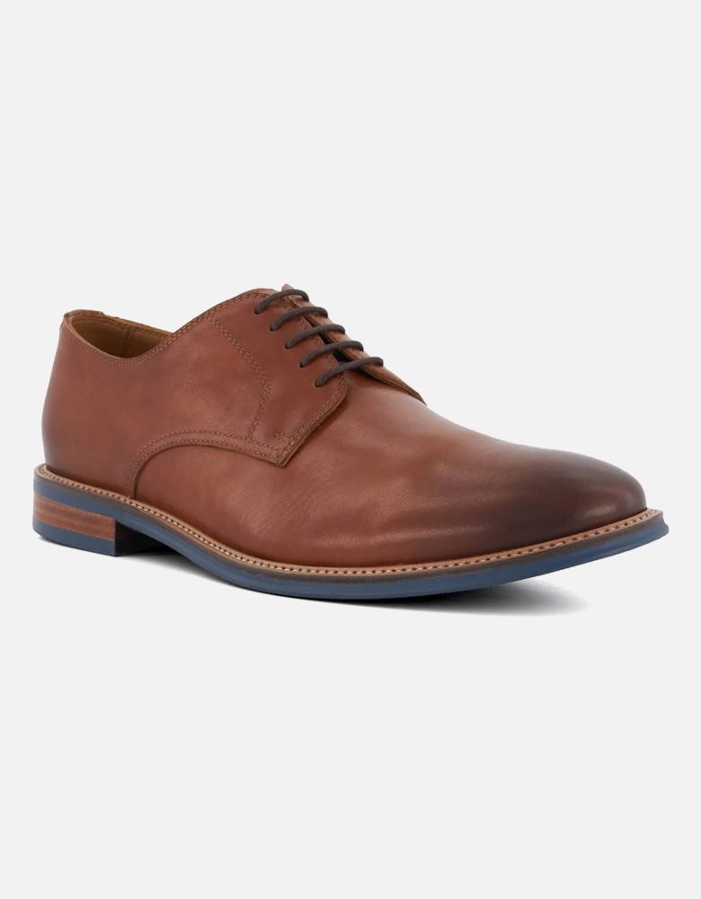 Dune Stanley Leather Men's Tan Lace-Up Shoes