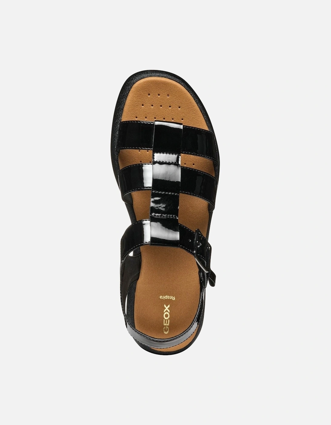D CAMALEI Synthetic Polyurethane Women's Black Sandals