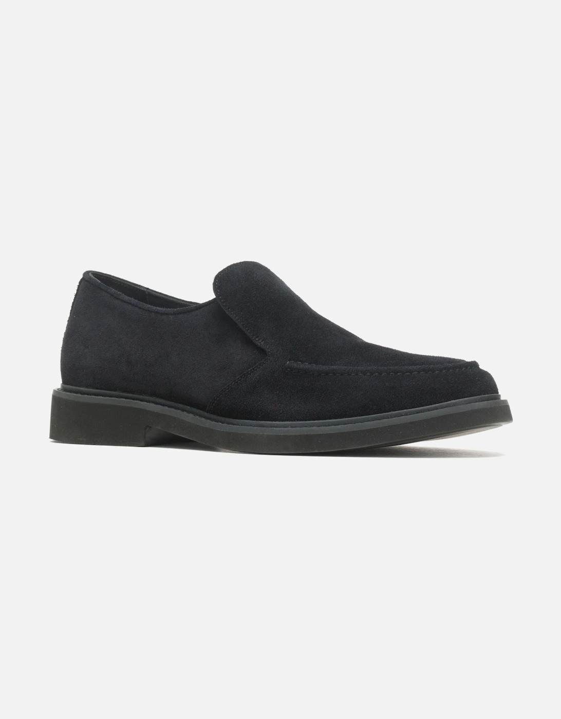 Earl Slip On Suede Men's Black Loafers, 6 of 5