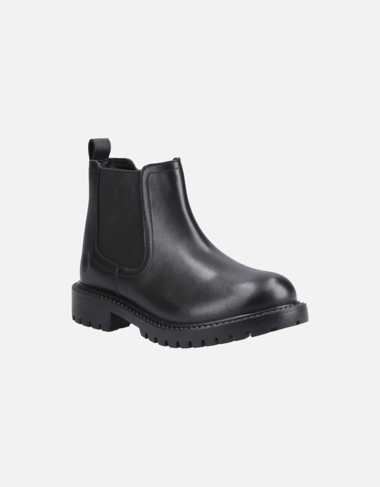 Ariella Chelsea Leather Girls's Black Boots