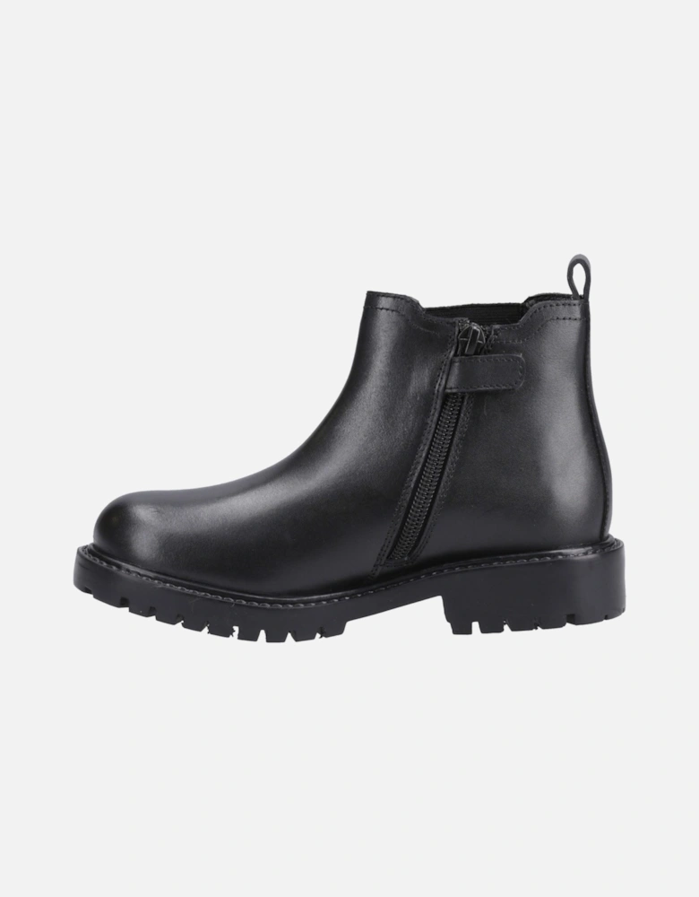 Ariella Chelsea Leather Girls's Black Boots