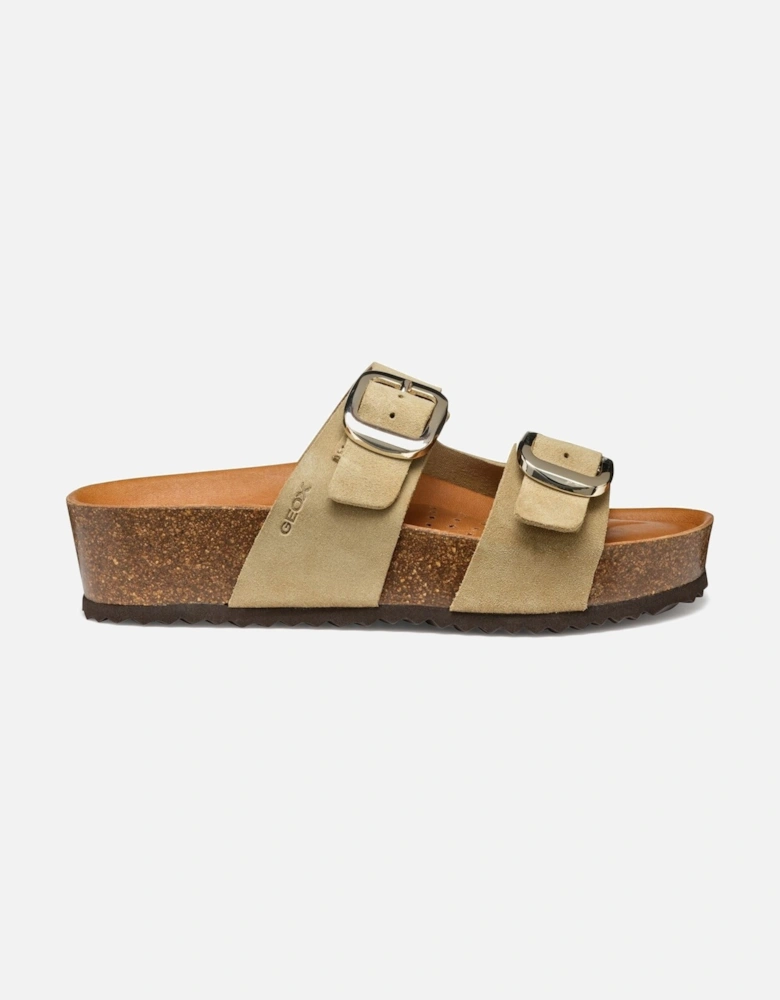 D BRIONIA H Leather Women's Light Taupe Wedges