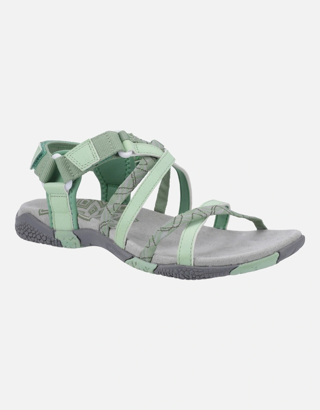 Sunhill Nubuck Women's Green Sandals, 8 of 7