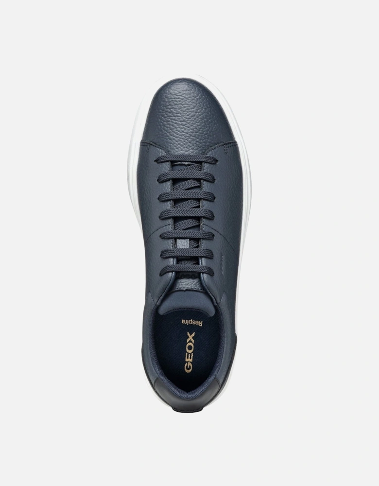 U BALTMOORE Leather Men's Navy Trainers