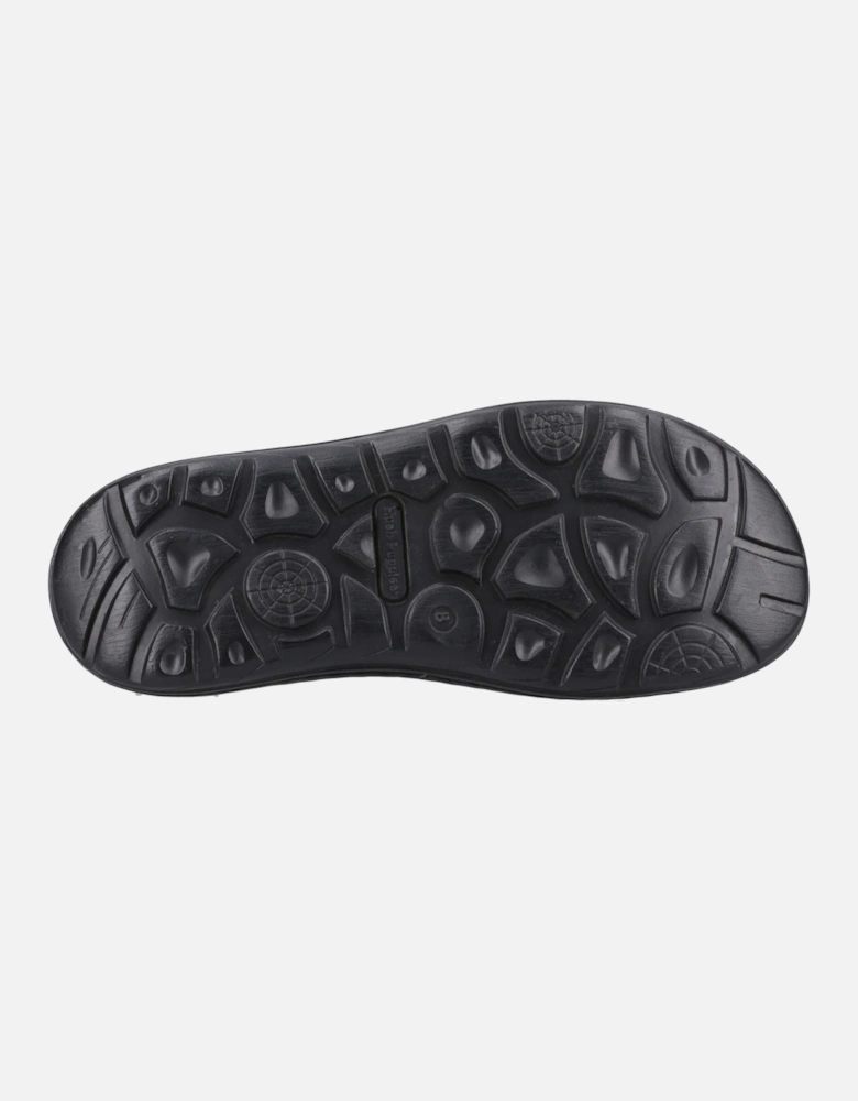 Alan Toepost Leather Men's Black Flip Flops