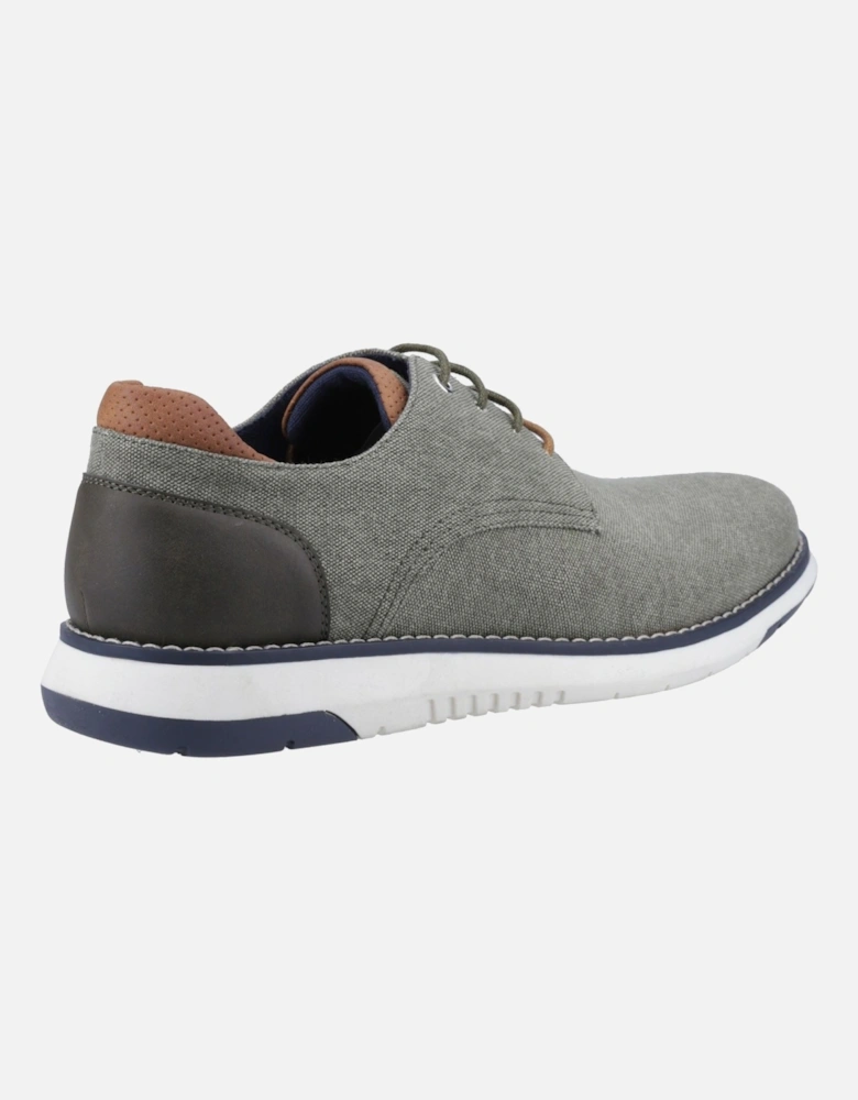 Bruce Canvas Men's Khaki Lace-Up Shoes