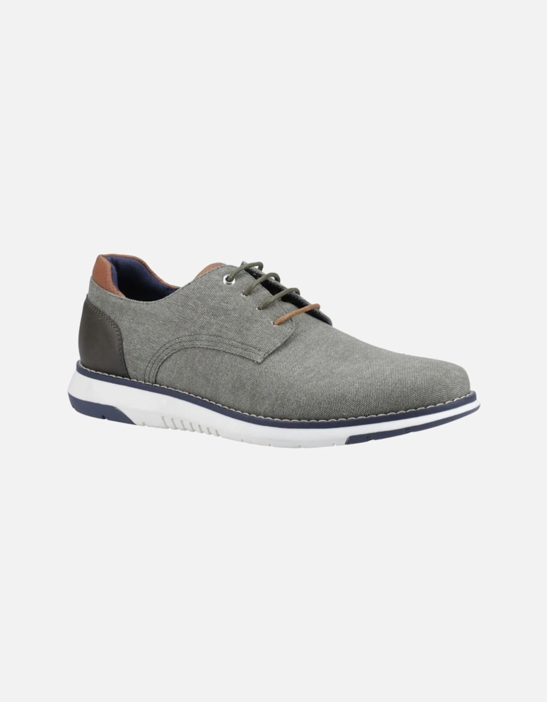Bruce Canvas Men's Khaki Lace-Up Shoes