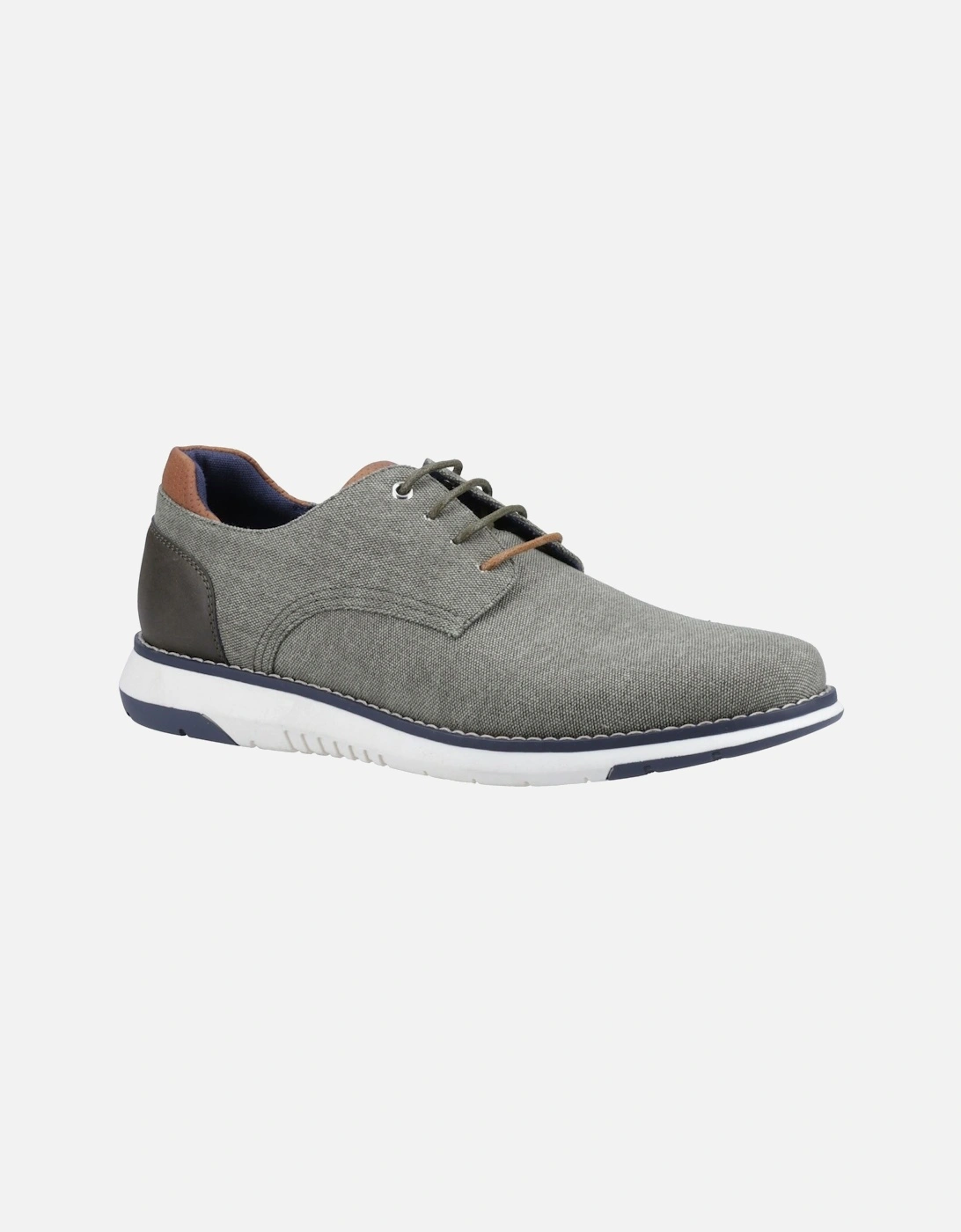 Bruce Canvas Men's Khaki Lace-Up Shoes, 4 of 3