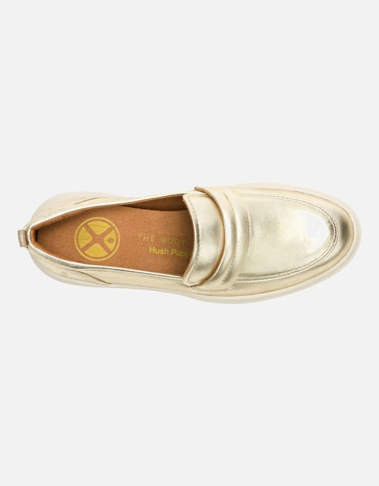 Joy Penny Leather Women's Champagne Loafers