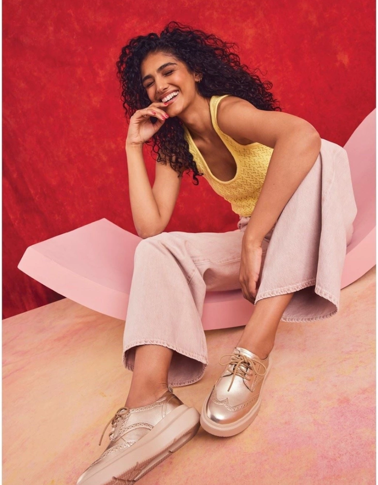 Joy Penny Leather Women's Champagne Loafers