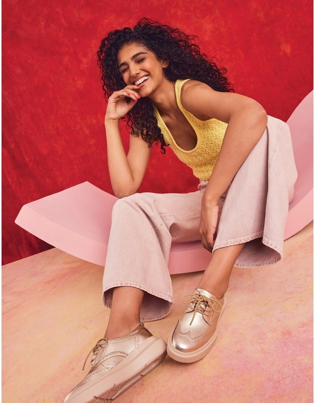 Joy Penny Leather Women's Champagne Loafers