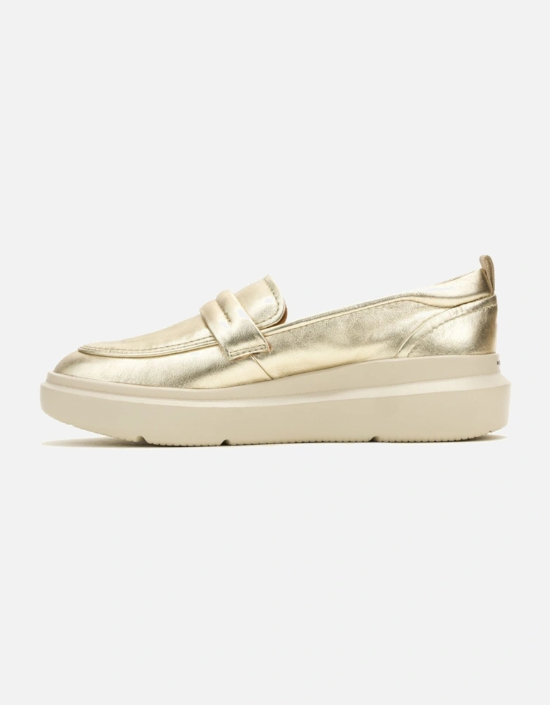 Joy Penny Leather Women's Champagne Loafers