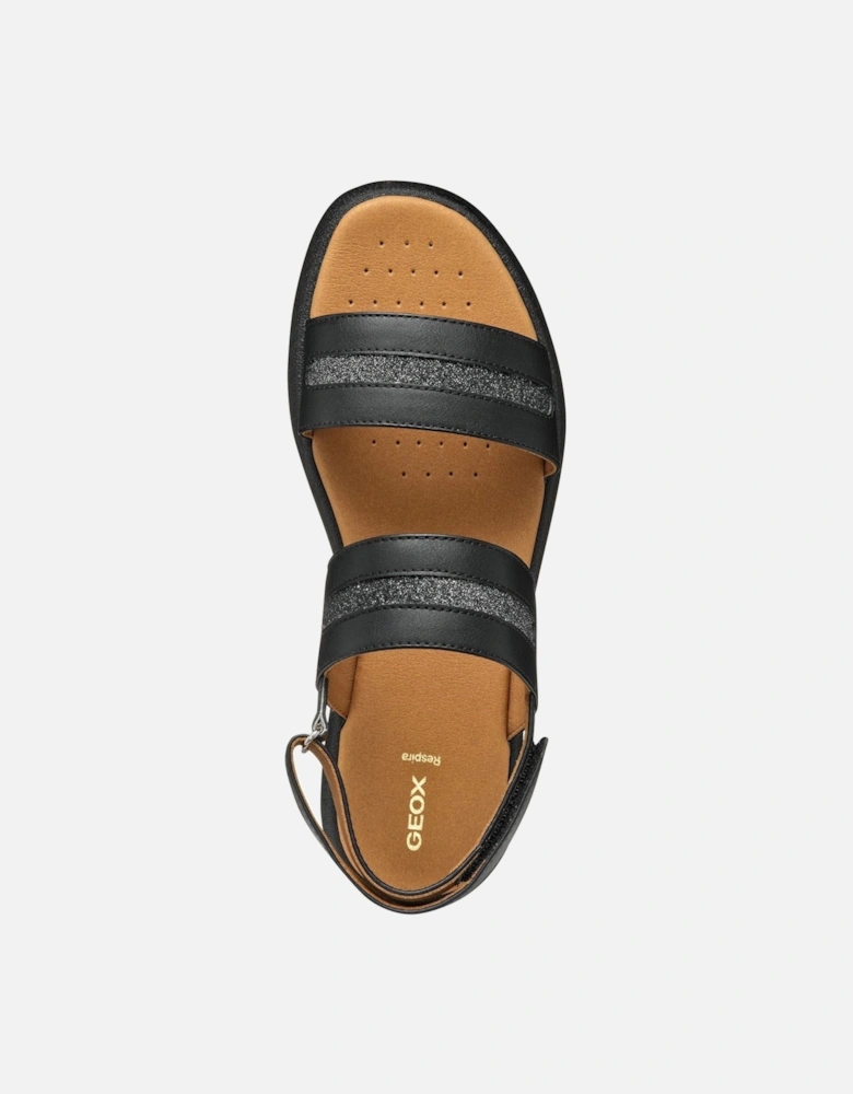 D CAMALEI Women's Black Sandals