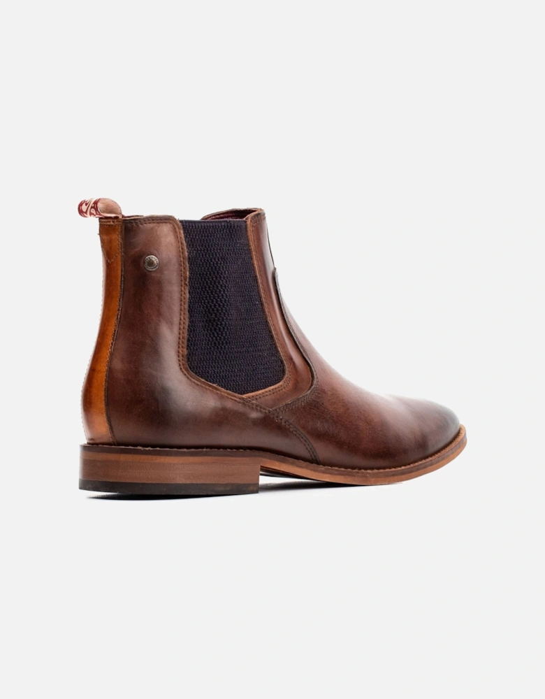 London Scout Leather Men's Burnt Brown Boots