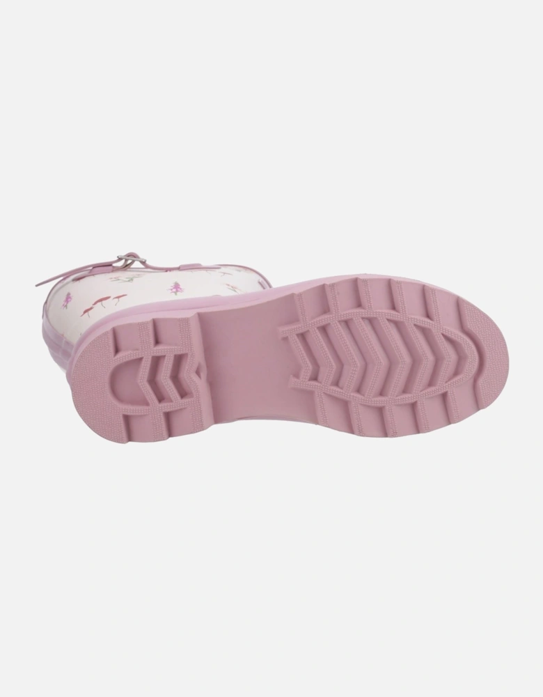 Wildflower Tall Rubber Women's Pink Wellington Boots