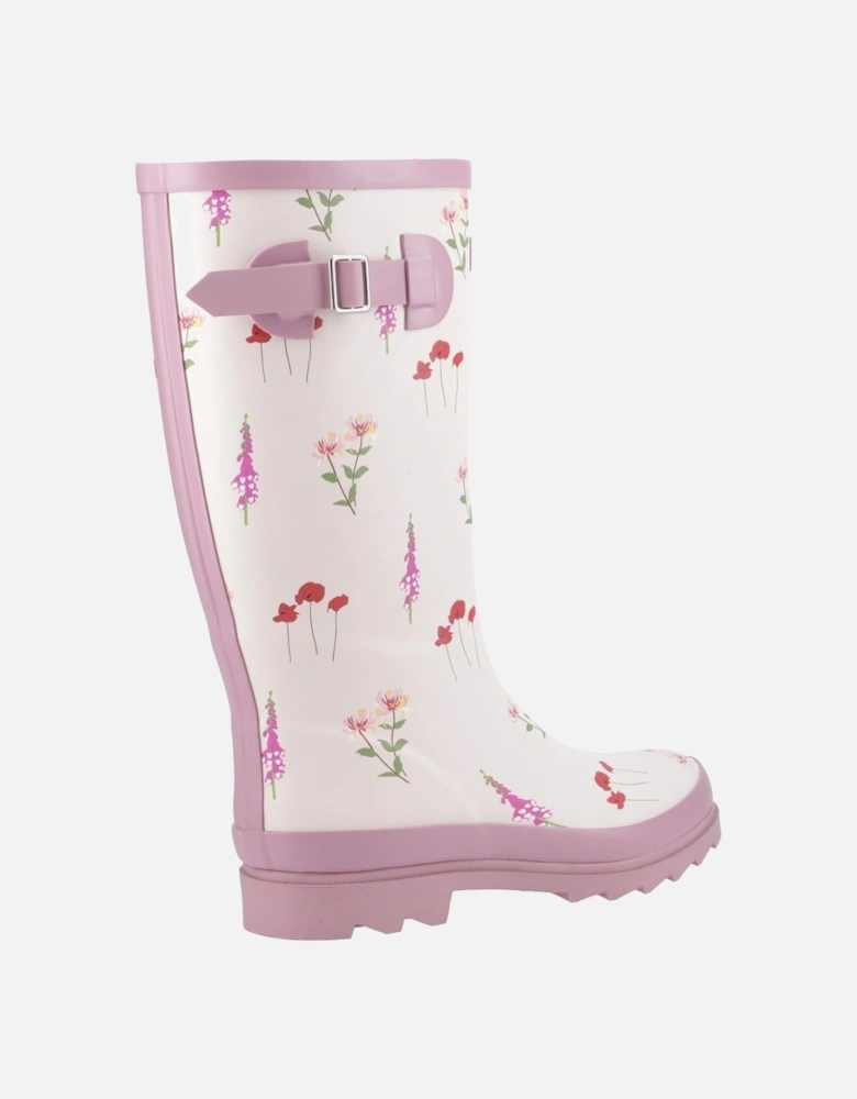 Wildflower Tall Rubber Women's Pink Wellington Boots