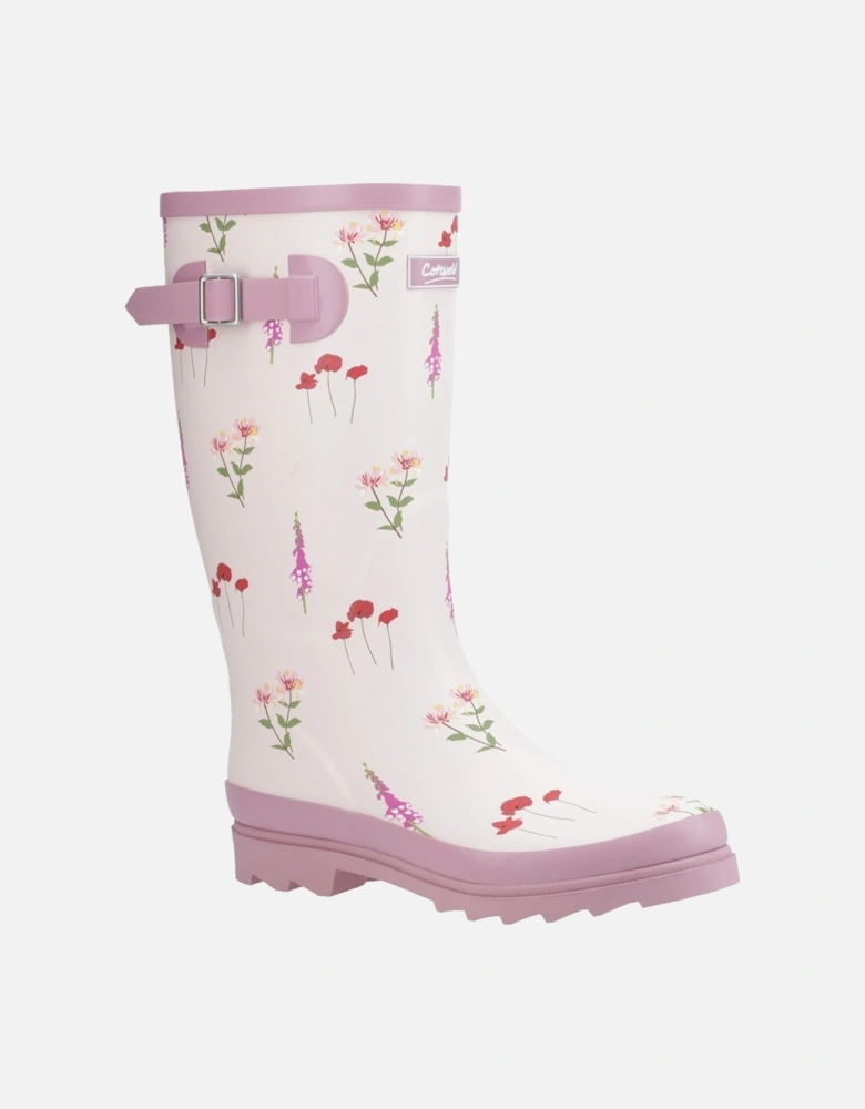 Wildflower Tall Rubber Women's Pink Wellington Boots