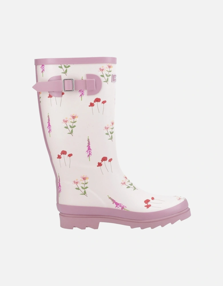 Wildflower Tall Rubber Women's Pink Wellington Boots
