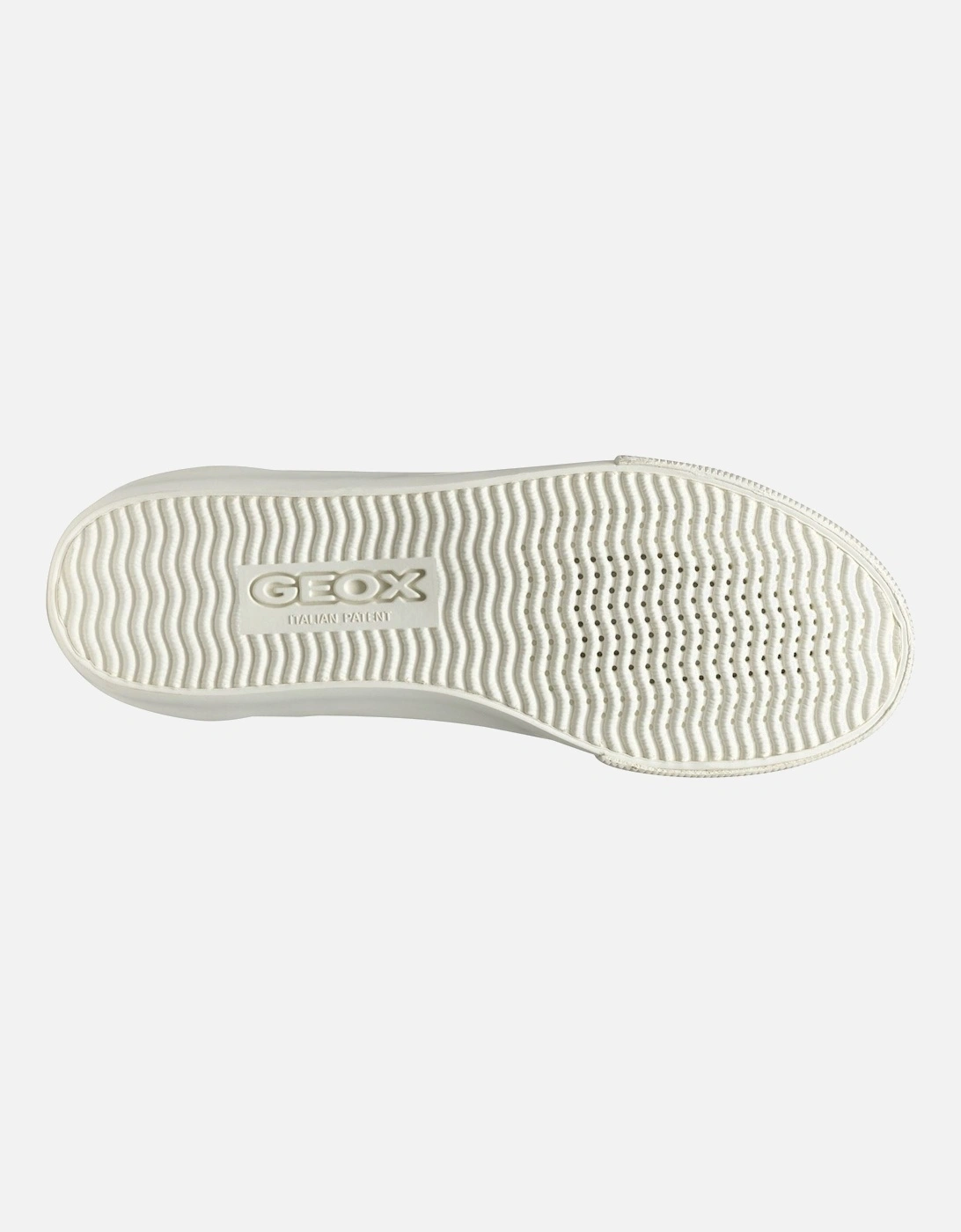 D EMMELENY Women's Optic White/Light Gold Trainers