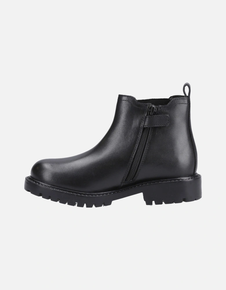 Ariella Chelsea Leather Girls's Black Boots