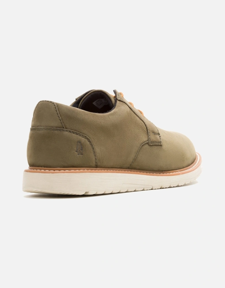 Jenson Oxford Leather Men's Olive Lace-Up Shoes