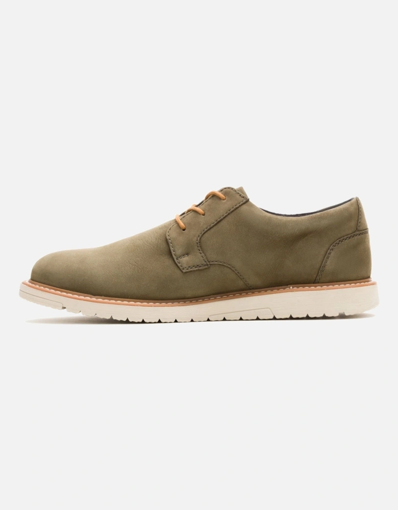 Jenson Oxford Leather Men's Olive Lace-Up Shoes