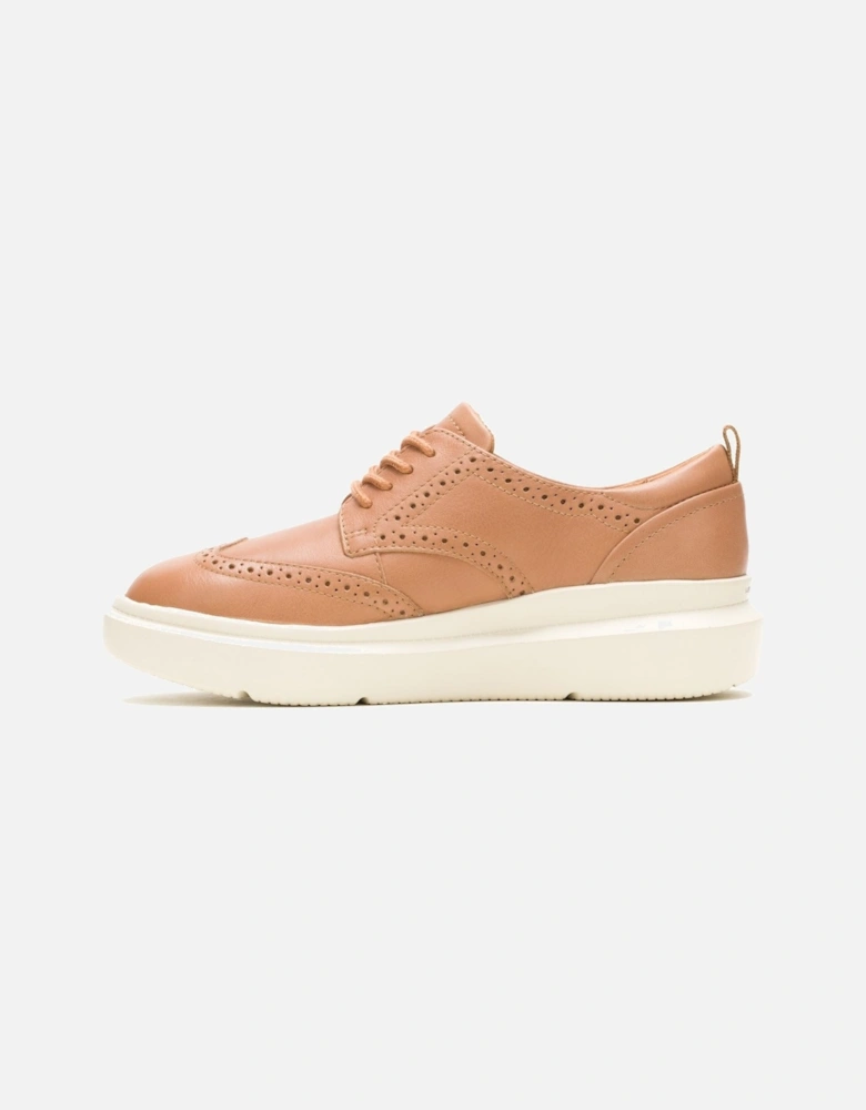 Joy Leather Women's Tan Brogues Shoes