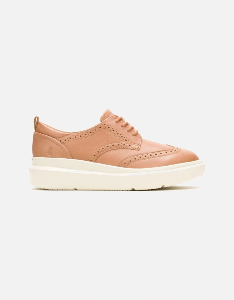 Joy Leather Women's Tan Brogues Shoes