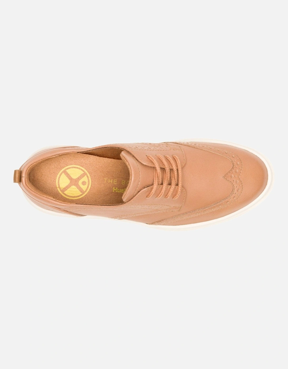 Joy Leather Women's Tan Brogues Shoes