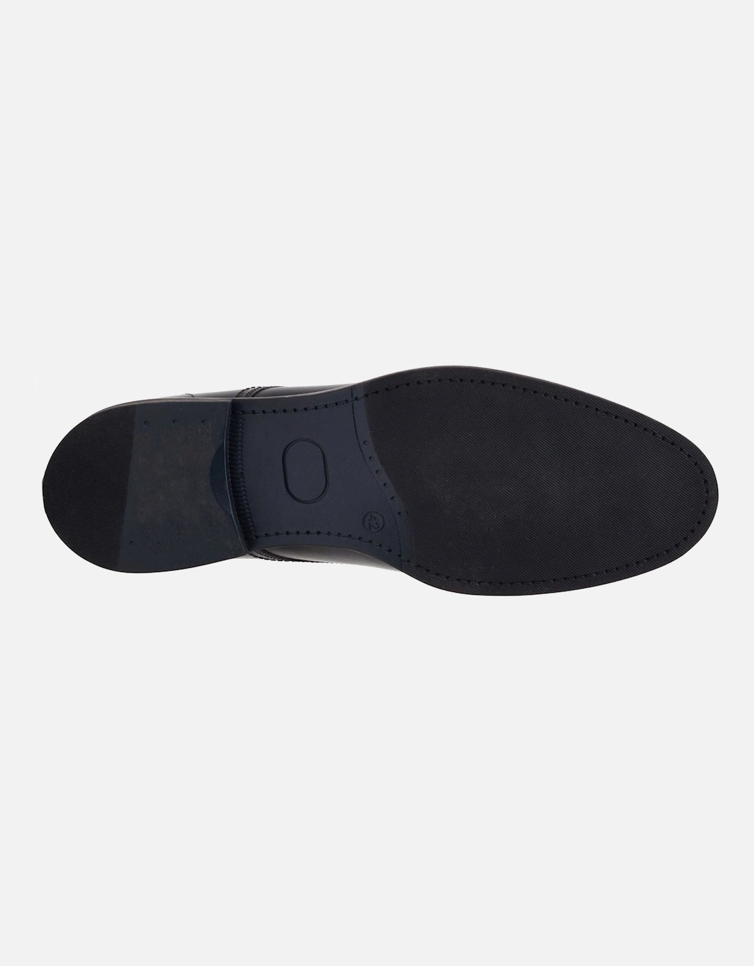 London Drake Waxy Leather Men's Black Derby Shoes
