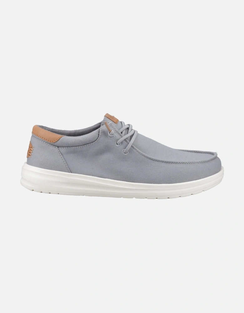HEYDUDE Paul Canvas Cotton Men's Monument Grey Moccasins Shoes