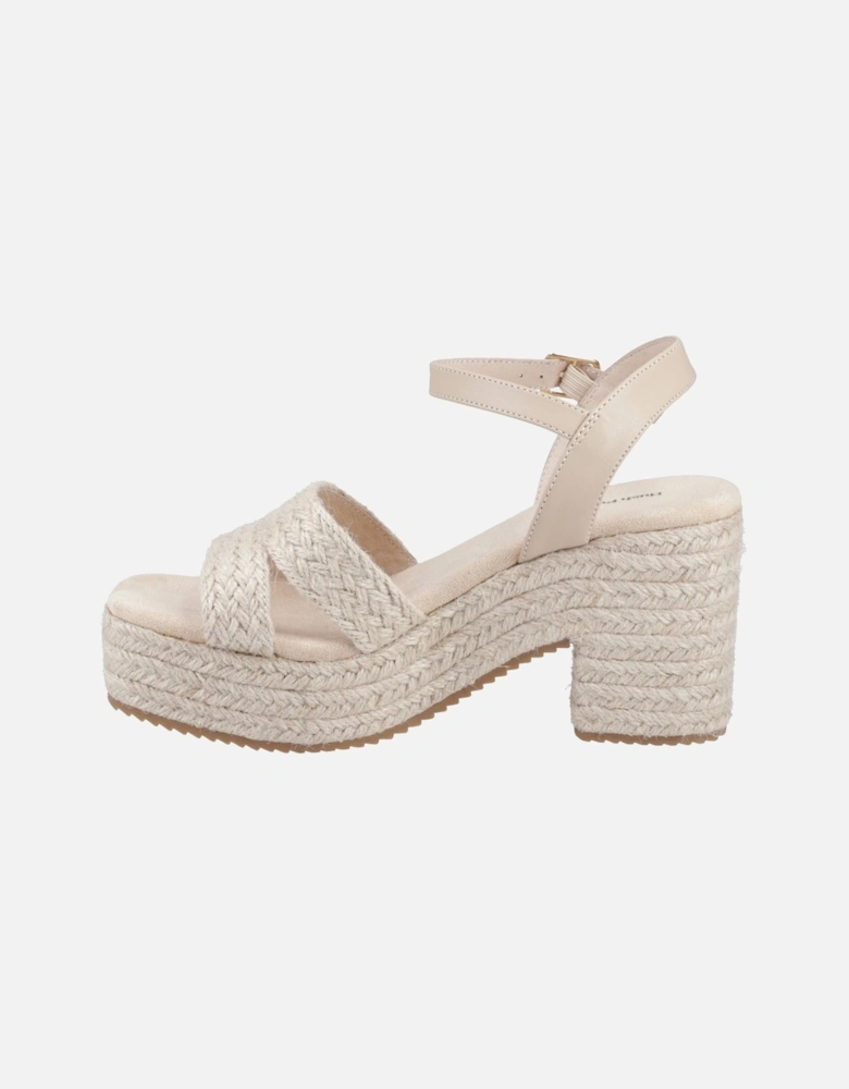 Jamelia Espadrille Heel Textile Women's Nude Sandals