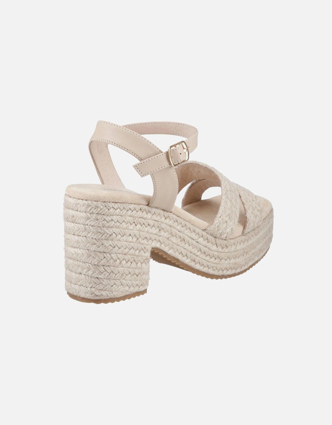 Jamelia Espadrille Heel Textile Women's Nude Sandals